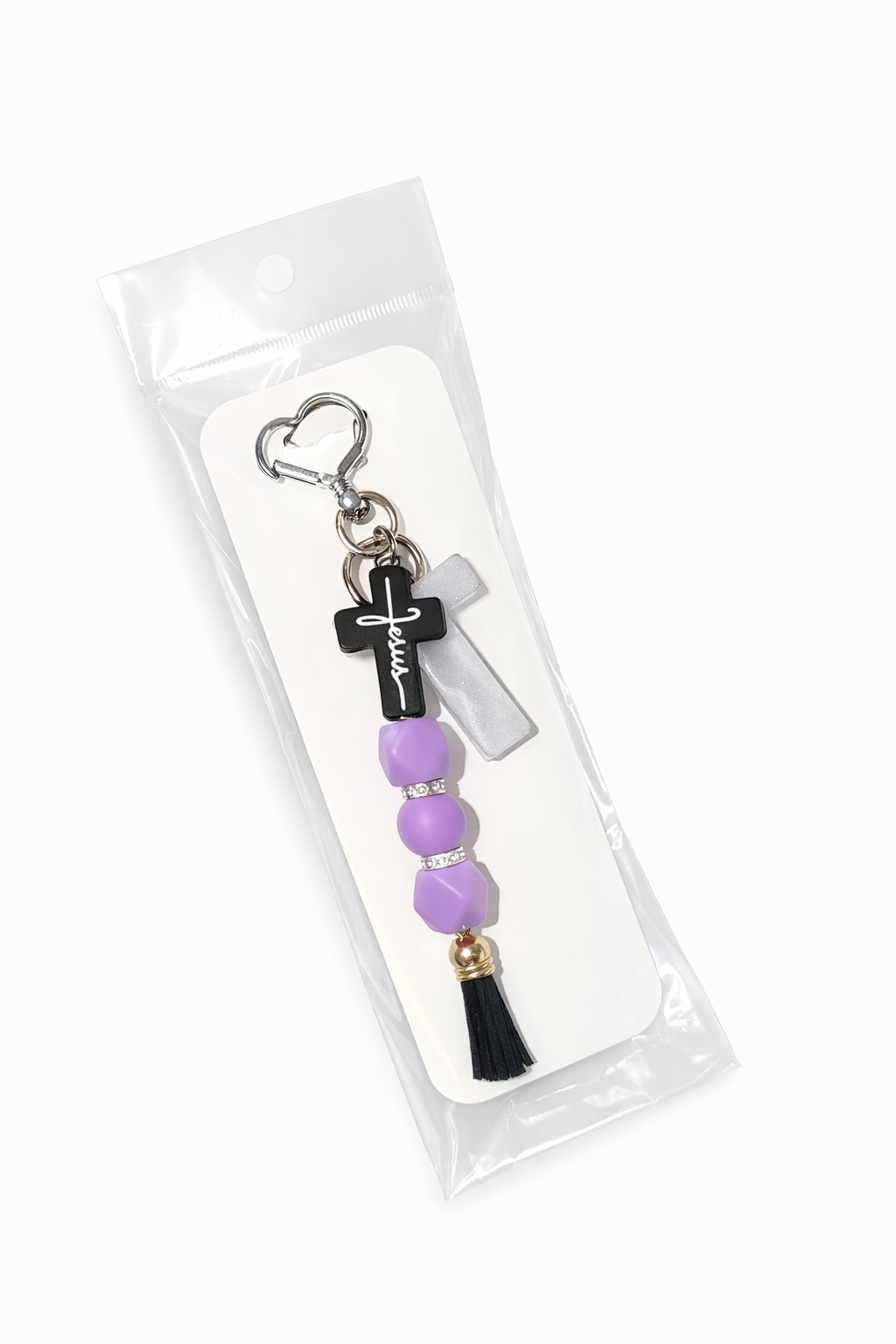 Purple Letter ‘T’ keychain