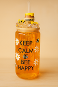 Keep Calm Bee Happy Tumbler Cup