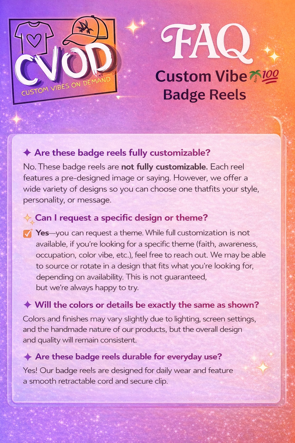Custom Vibe Badge Reel 🌴💯