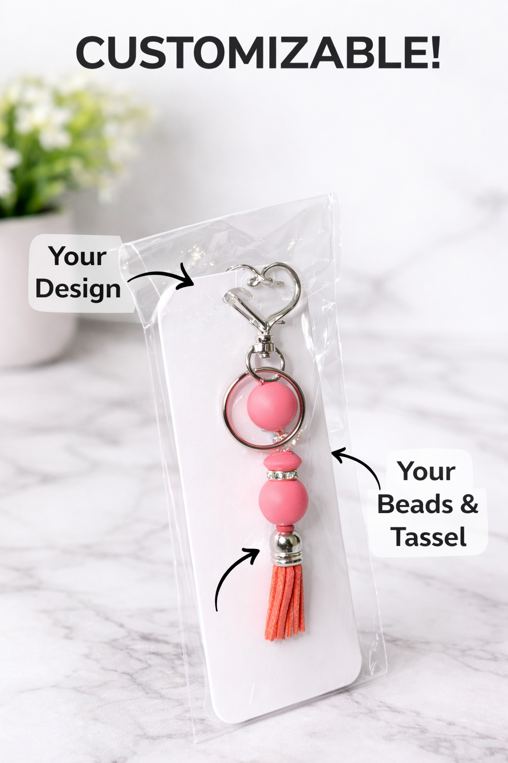 Custom Vibe 🌴💯 Keychain