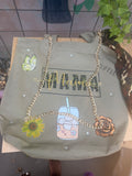 Green/ Brown Mama Tote