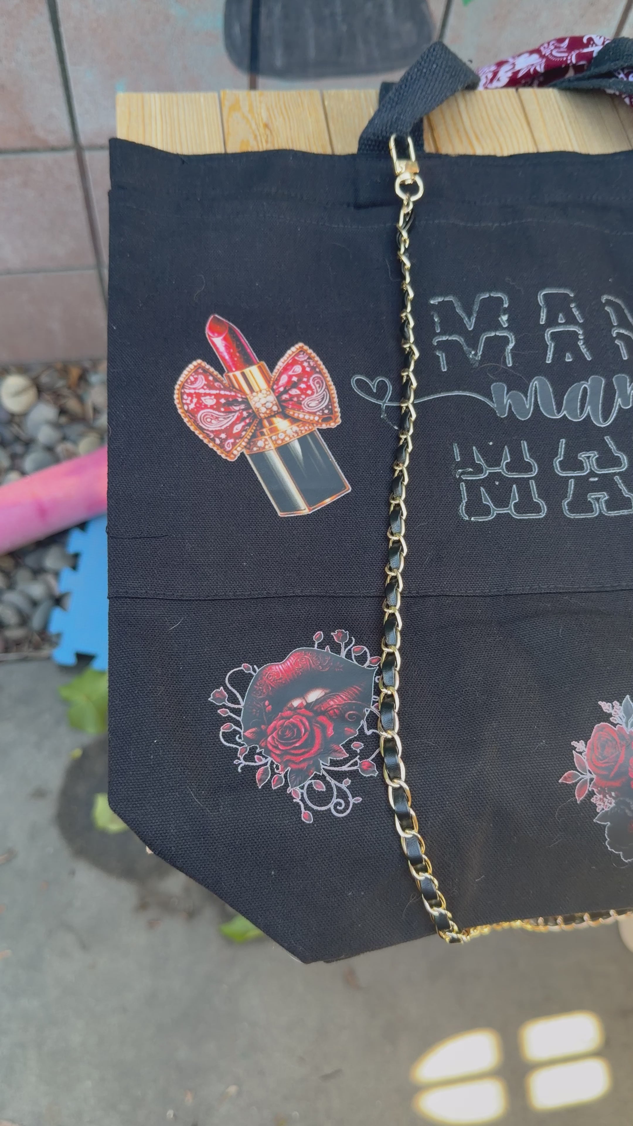 Red and Black Mama Tote